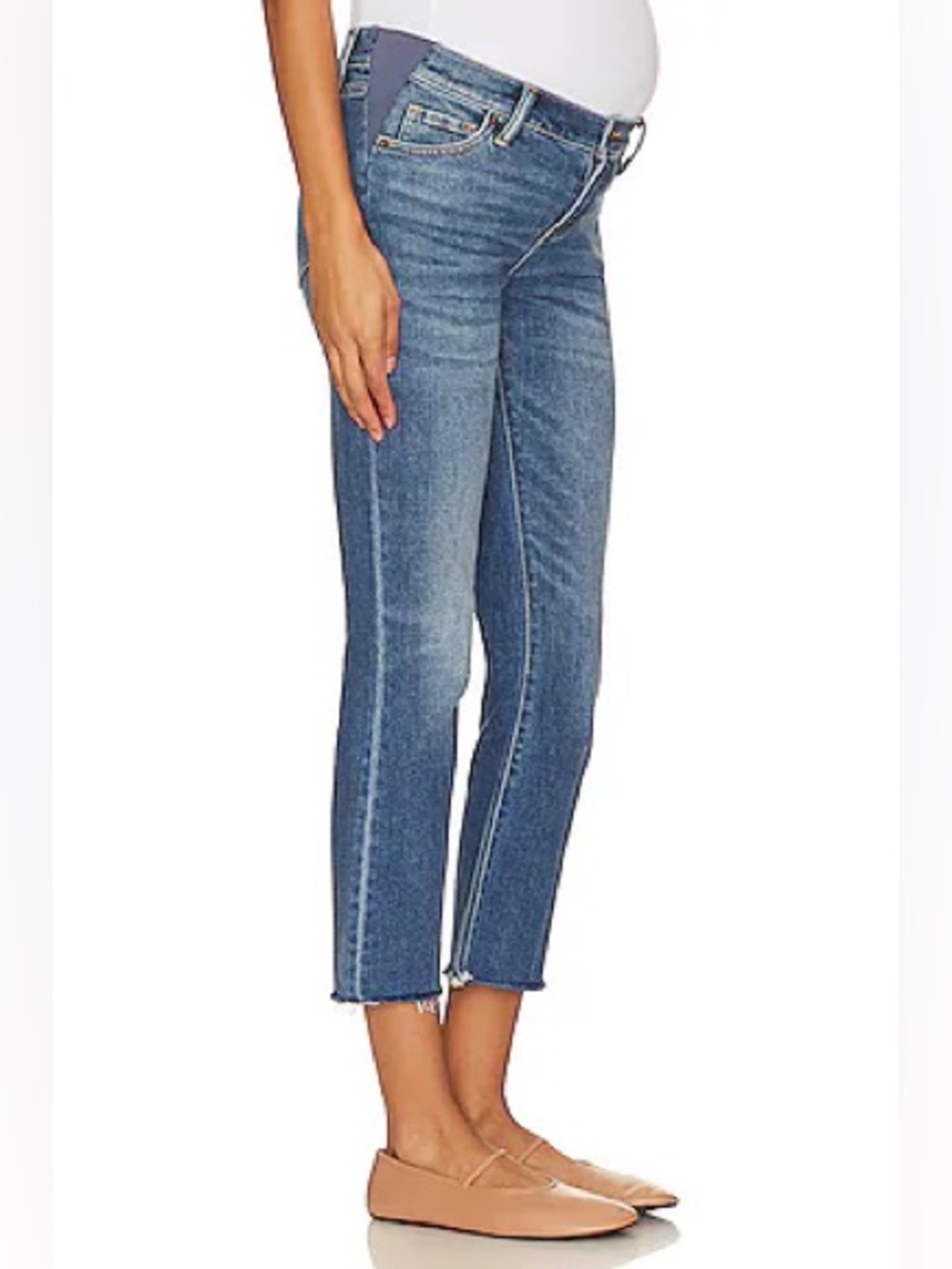 Hatch The Crop Maternity Jeans in Indigo, Size 25